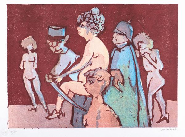 Mino Maccari  (Siena 1898 - Rome 1989)  - Auction Online Christmas Auction - Colasanti Casa d'Aste