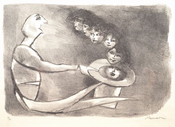 Mino Maccari  (Siena 1898 - Rome 1989)  - Auction Online Christmas Auction - Colasanti Casa d'Aste