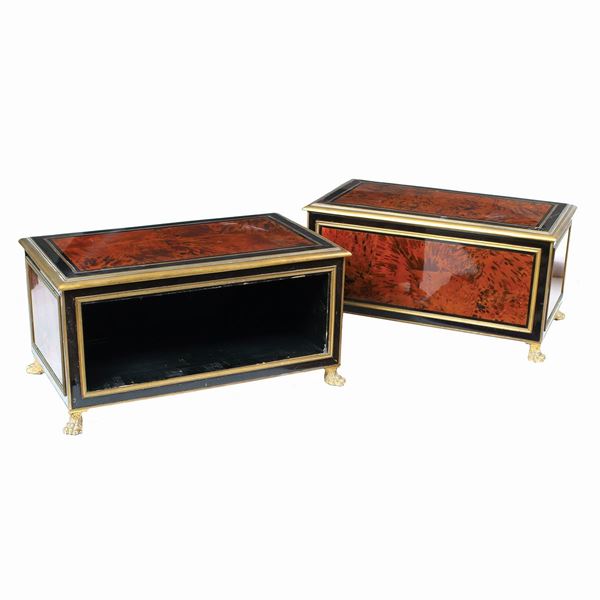A pair of thuja and ebonized wood bases  (late 19th century)  - Auction Online Christmas Auction - Colasanti Casa d'Aste