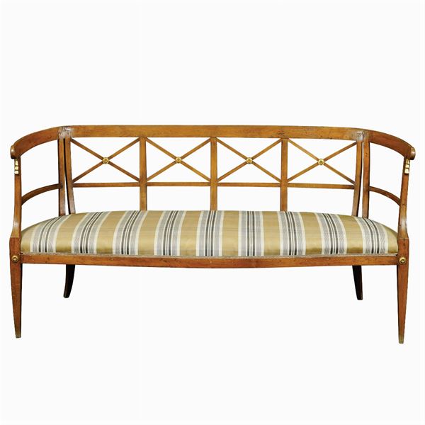 A beachwood antique sofa