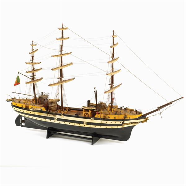 A wood "Amerigo Vespucci" ship model