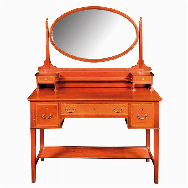 A mahogany dressing table