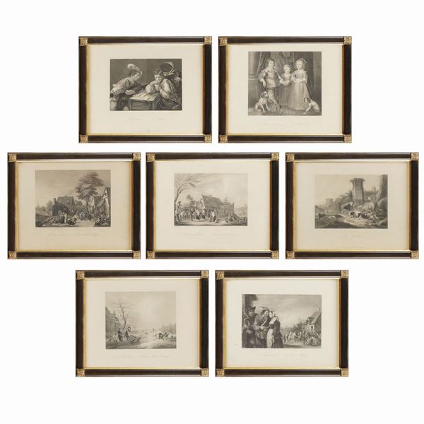 A lot of prints (7)  (late 19th century)  - Auction Online Christmas Auction - Colasanti Casa d'Aste