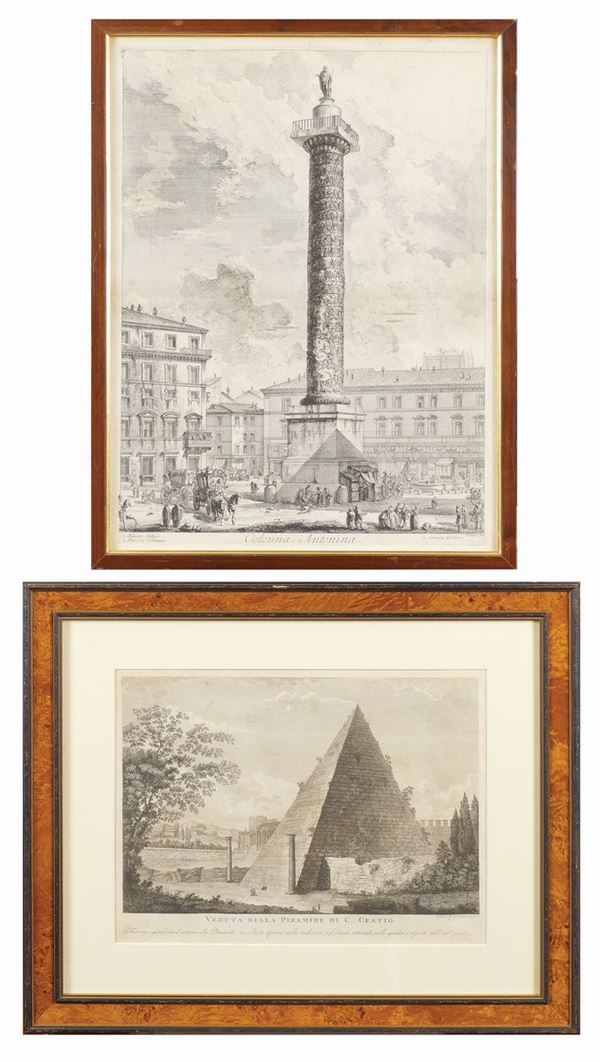 Due stampe  (fine XVIII Sec.)  - Asta ARGENTI DA COLLEZIONE  - Colasanti Casa d'Aste