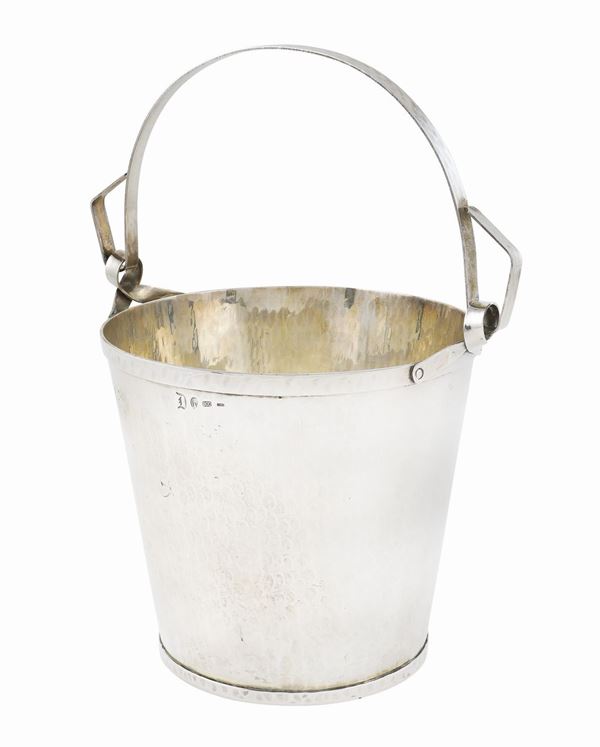 An 800 silver ice bucket