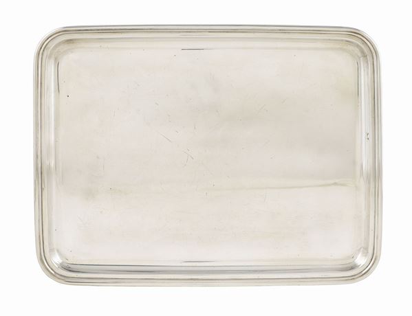 An 800 silver rectangular tray