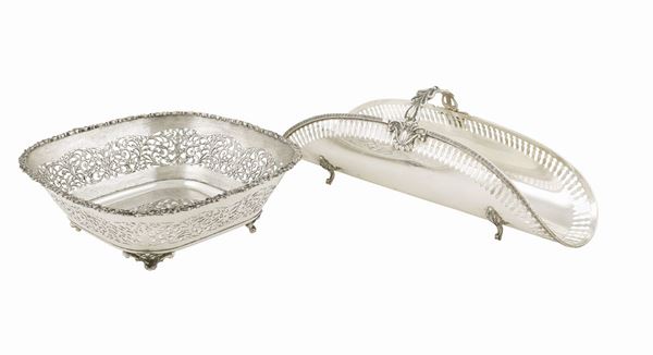 Due oggetti in argento 800