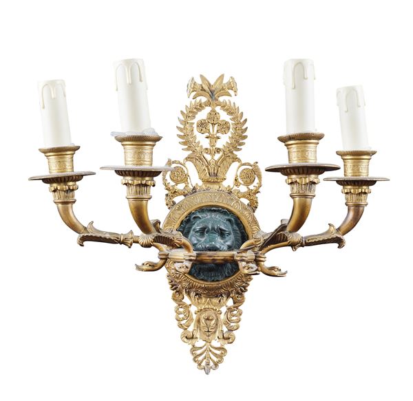A pair of bronze four lights appliques  (France, antique manufacture)  - Auction Auction 34 - Colasanti Casa d'Aste