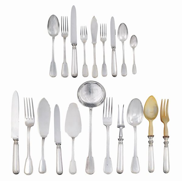 A silver cutlery service (233)  (Alessandria, 20th century)  - Auction Auction 34 - Colasanti Casa d'Aste