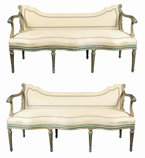 A pair of benches Louis XVI