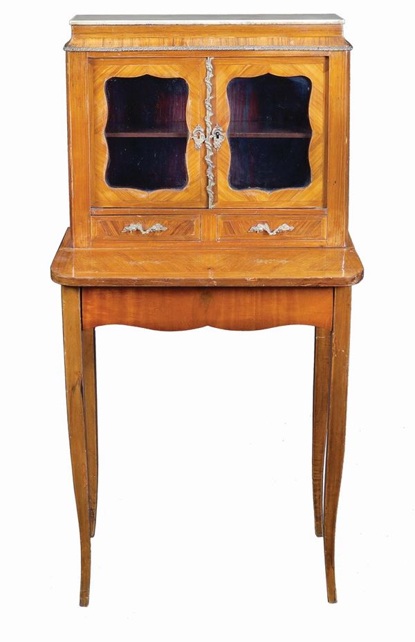 Bonheur du jour in bois de rose  (Francia, fine del XIX Sec.)  - Asta ARGENTI DA COLLEZIONE  - Colasanti Casa d'Aste