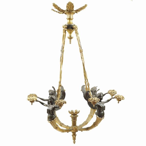 An Empire style four lights chandelier  (France, antique manufacture)  - Auction Auction 34 - Colasanti Casa d'Aste