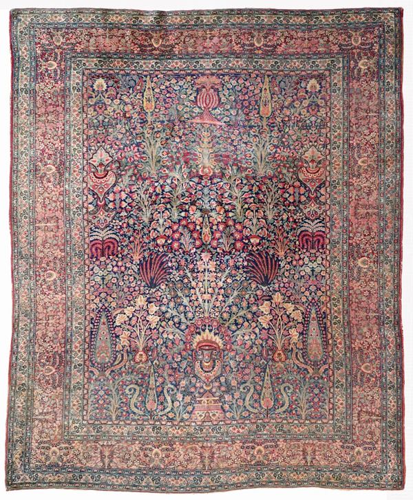 Tappeto Kirman  (Iran, fine del XIX Sec.)  - Asta ARGENTI DA COLLEZIONE  - Colasanti Casa d'Aste
