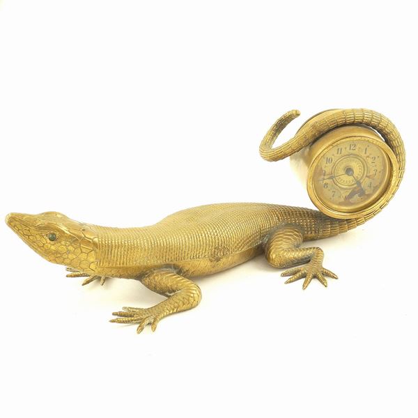 Orologio da tavolo in bronzo dorato