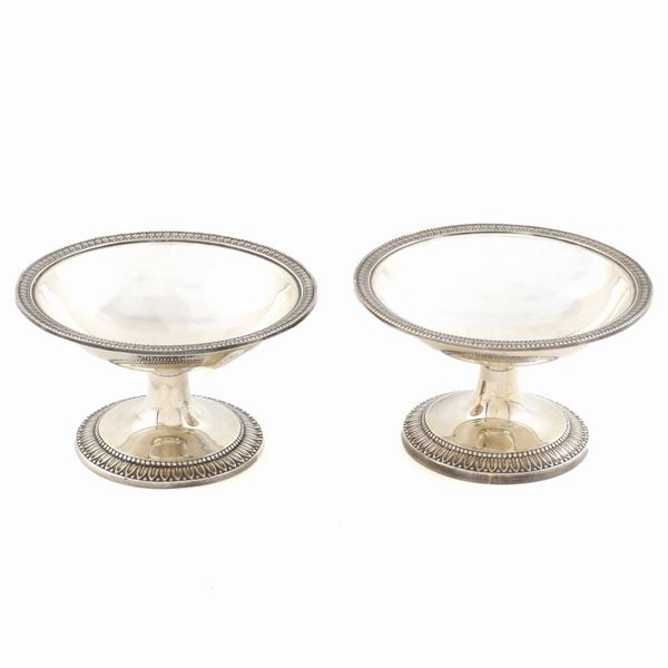 Coppia di alzatine in argento 800