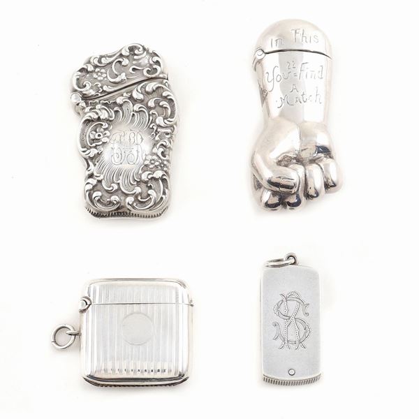 A lot of silver matchboxes (4)  (late 19th-early 20th century)  - Auction Online Christmas Auction - Colasanti Casa d'Aste