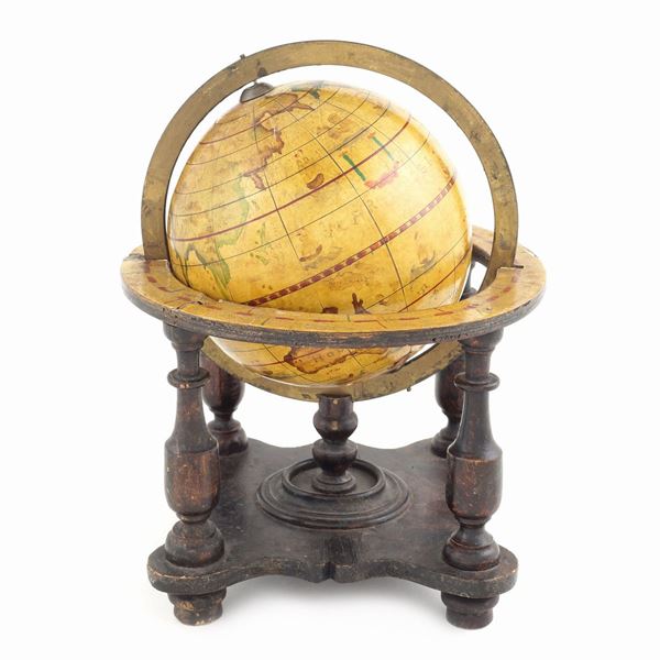 A paint wood globe