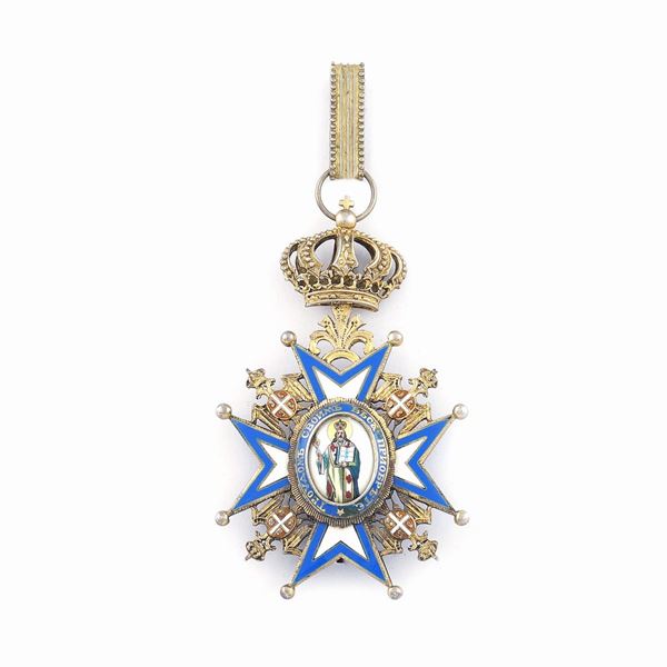 An Order of St Sava's knight cross
