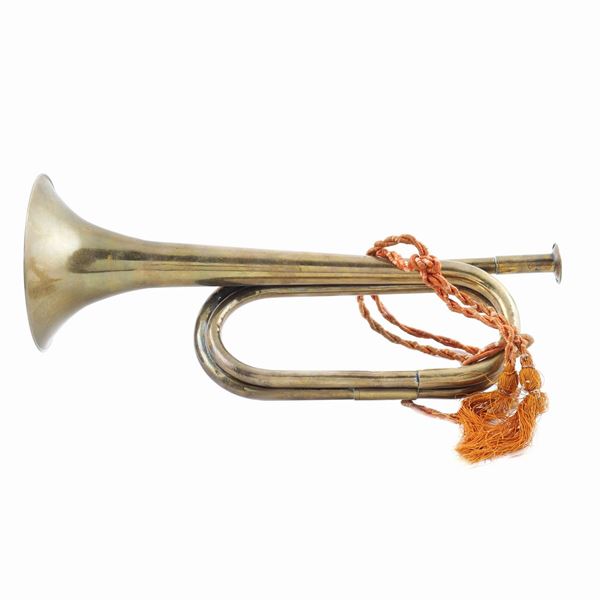 An old brass trumpet