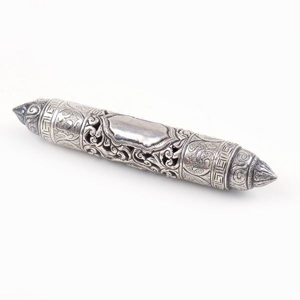 Mezuzah case in argento