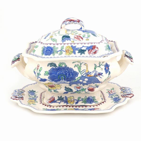 Zuppiera vintage con presentoire in ceramica Mason  (Inghilterra)  - Asta ASTA A TEMPO  - Colasanti Casa d'Aste