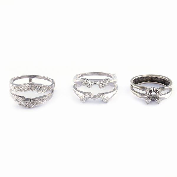Three american wedding ring  (1950/60s)  - Auction Online Christmas Auction - Colasanti Casa d'Aste