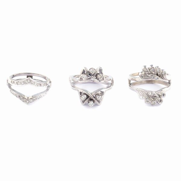 Three american wedding rings