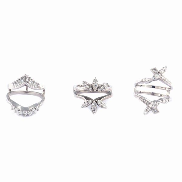 Three american wedding rings