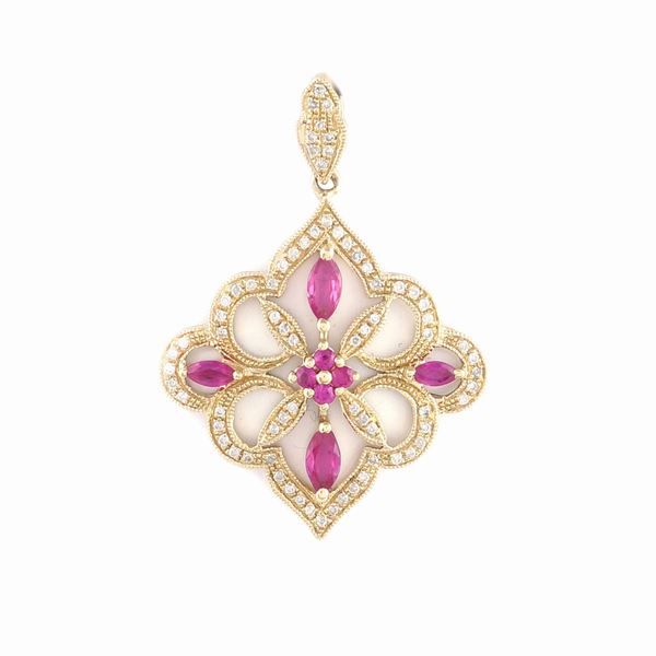 A floral shaped pendant  - Auction Online Christmas Auction - Colasanti Casa d'Aste
