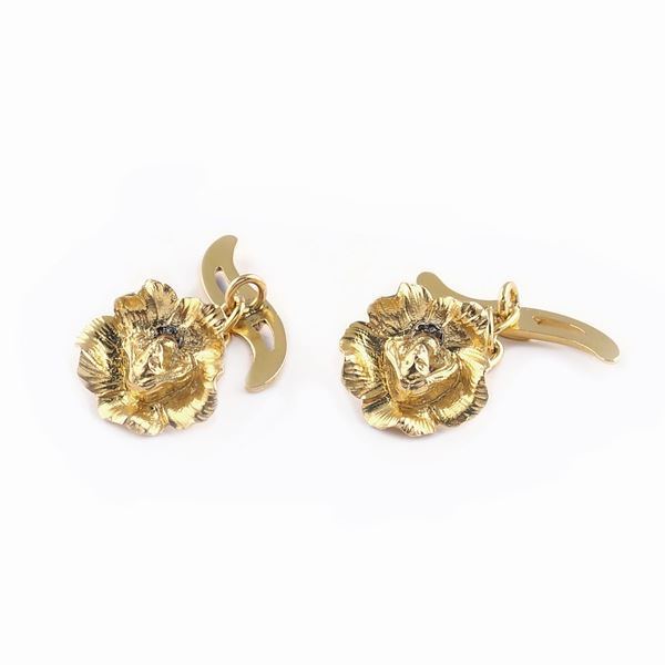 Gemelli Art Nuveau in oro giallo 18kt  - Asta ASTA A TEMPO  - Colasanti Casa d'Aste