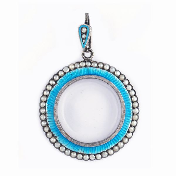 Pendente portaritratto in argento  (anni 30/40)  - Asta ASTA A TEMPO  - Colasanti Casa d'Aste