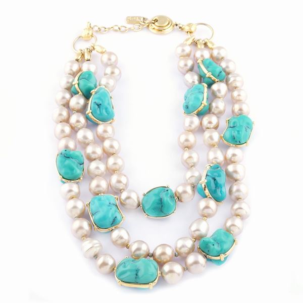 An Yves Saint Laurent vintage bijou necklace