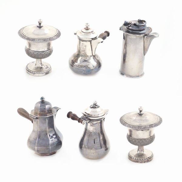 A silver 800 lot (6)  (late 19th-early 20th century)  - Auction Online Christmas Auction - Colasanti Casa d'Aste