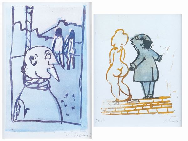 Mino Maccari  (Siena 1898 - Rome 1989)  - Auction Auction 34 - Colasanti Casa d'Aste