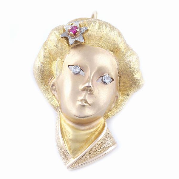 Pendente per collana in oro giallo 18kt  - Asta ASTA A TEMPO  - Colasanti Casa d'Aste