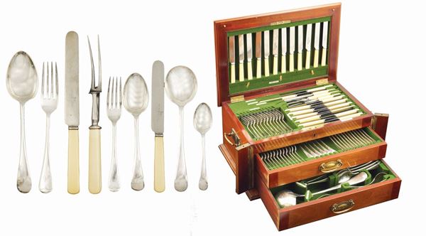 A silverplate cutlery service (91)