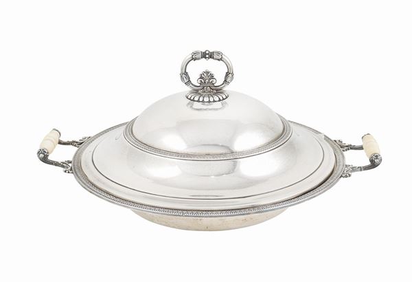 An 800 silver bean pot with two handles