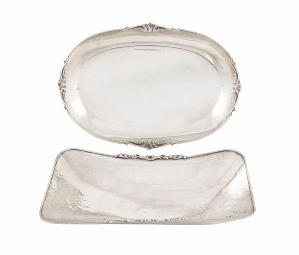 A pair of 800 silver centerpiece baskets