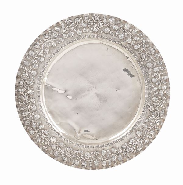 A silver plate