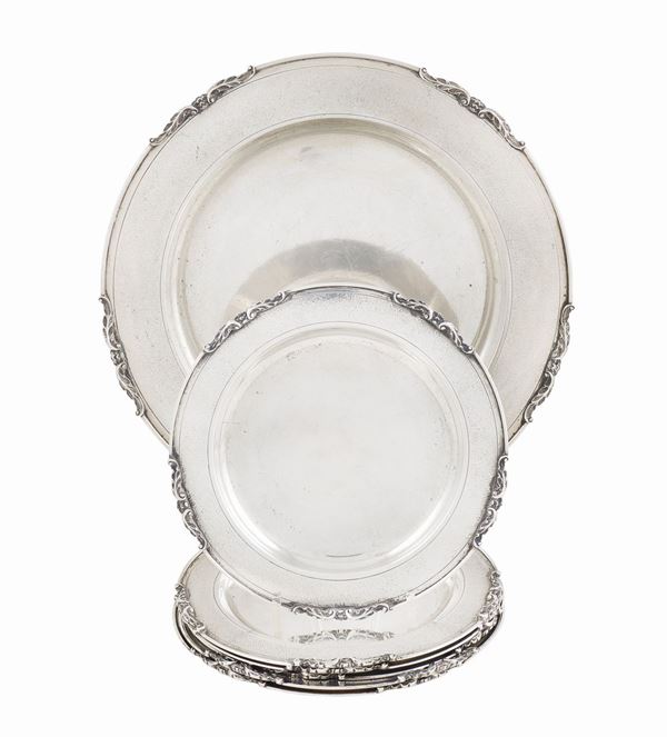 Servizio da dolce in argento  (Italia, XX Sec.)  - Asta ARGENTI DA COLLEZIONE  - Colasanti Casa d'Aste
