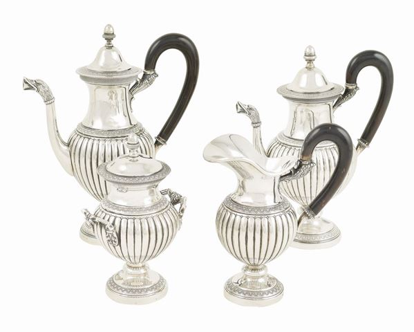 An 800 silver egoiste set  (Italy, 20th century)  - Auction Auction 34 - Colasanti Casa d'Aste