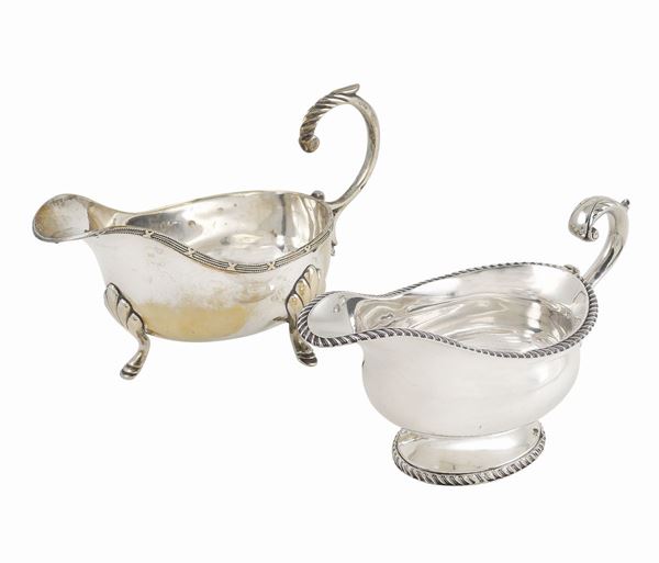 Two silverplate gravy boats  (Great Britain, 19th-20th century)  - Auction Auction 34 - Colasanti Casa d'Aste