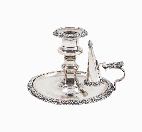 A silverplate candlestick  (Great Britain, 19th-20th century)  - Auction Auction 34 - Colasanti Casa d'Aste