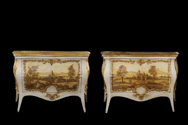 Coppia di cassettoni in stile Luigi XIV
