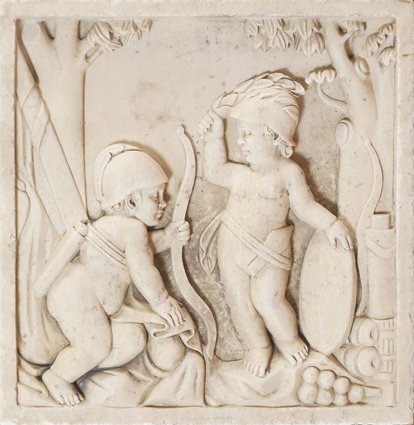 A white marble low-relief  (Italy, 19th century)  - Auction Auction 34 - Colasanti Casa d'Aste