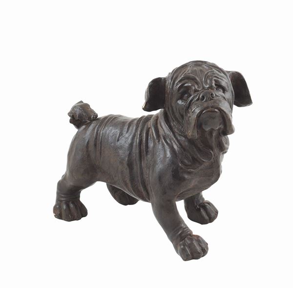 Scultura in bronzo brunito