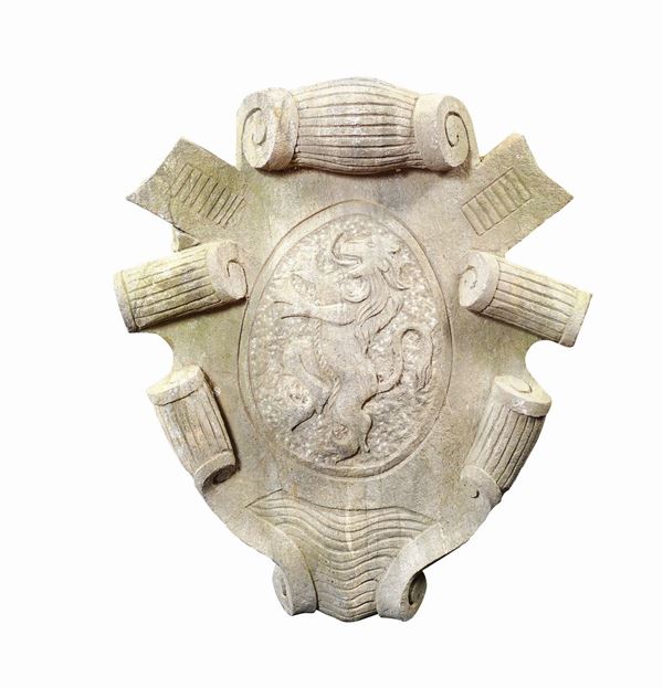 Stemma araldico in Peperino