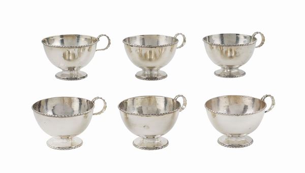 Twelve 800 silver cups