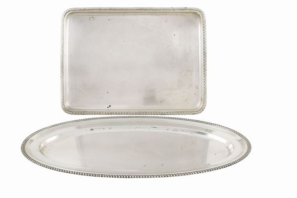 Two 800 silver trays  (Italy, 20th century)  - Auction Auction 34 - Colasanti Casa d'Aste