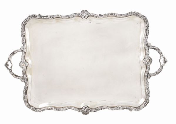 A silver tray with two handles  (20th century)  - Auction Auction 34 - Colasanti Casa d'Aste